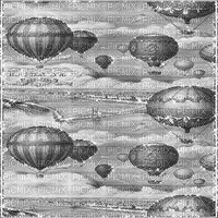 kikkapink background steampunk balloon vintage - Nemokamas animacinis gif