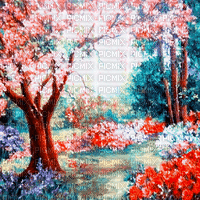 soave background animated spring painting garden - Ilmainen animoitu GIF