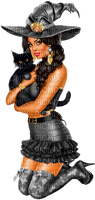 Woman.Witch.Halloween.Cat.Black - zadarmo png