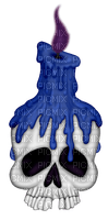 kikkapink deco scrap skull gothic candle - 免费PNG