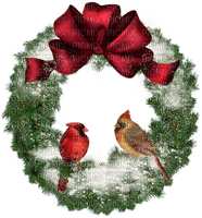 bird oiseaux vögel animal vogel birds oiseau   wreath kranz couronne  christmas noel xmas weihnachten Navidad рождество natal tube - bezmaksas png