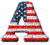 Kaz_Creations Alphabets America Letter A - Free animated GIF