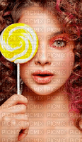 woman with candy by nataliplus - nemokama png