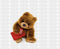 Teddy Bear with Letter - GIF animé gratuit