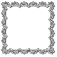 lace frame white - PNG gratuit