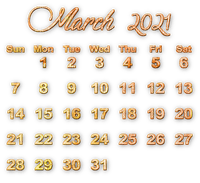 soave calendar deco march text 2021 - besplatni png