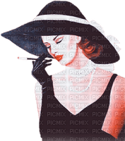 soave woman vintage fashion hat pearl smoke blue - Free PNG