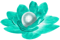 Flower.Pearl.Teal.White - Free PNG
