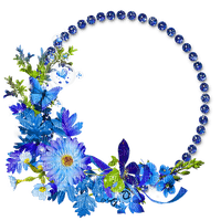 Round Florar Blue - By StormGalaxy05 - zadarmo png