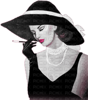 soave woman vintage fashion hat pearl smoke - δωρεάν png