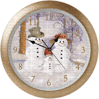 Winter Christmas clock - bezmaksas png