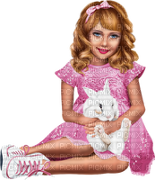 Girl with a rabbit. Easter. Spring. Leila - png gratis