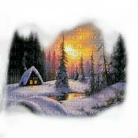 winter landscape paysage hiver - бесплатно png