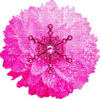 Snowflake.Glitter.Flower.Pink - darmowe png