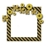 Small Black/Yellow Frame - 免费PNG