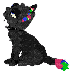 black rainbow cat - gratis png