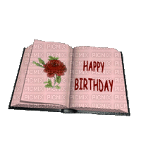 ani-bok-födelsedag--book-happy birthday - Бесплатный анимированный гифка