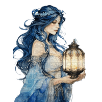 Woman. Lantern. Leila - darmowe png