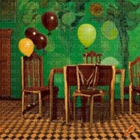 Green & Brown Party Room - zdarma png