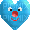 Rainbow animated heart with smiling face gif - GIF animé gratuit