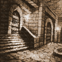 Y.A.M._Gothic fantasy background  sepia - GIF animasi gratis