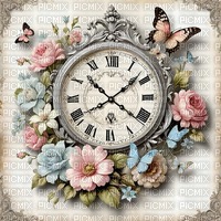 springtimes clock spring background - PNG gratuit