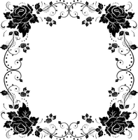 floral_frame Bb2 - 無料png
