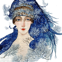 kikkapink art deco winter woman - zadarmo png