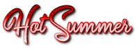Hot Summer.Text.Red - By KittyKatLuv65 - Free PNG