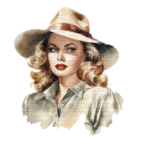 woman hat femme chapeau - Ücretsiz animasyonlu GIF