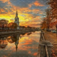 Осенний городской  пейзаж - ücretsiz png