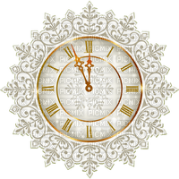 Winter Christmas clock - Free PNG