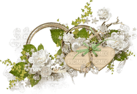kikkapink deco scrap flowers white vintage - 無料png