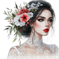 vintage woman illustrated - png gratuito
