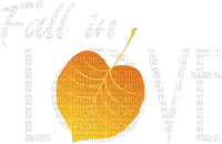 Fall In Love Leaf Autumn Text - Bogusia - Free PNG