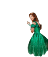 kvinna-woman-grön-green - darmowe png