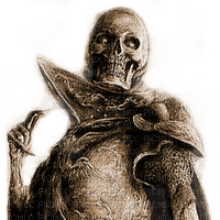 Y.A.M._Gothic skeleton sepia - δωρεάν png