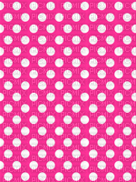White polka dots on a pink background