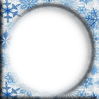 kikkapink winter christmas frame deco blue - kostenlos png