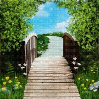 kikkapink deco fantasy background bridge - kostenlos png