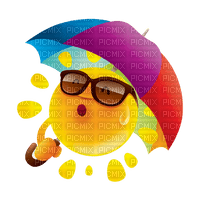 sun with umbrella - Free PNG