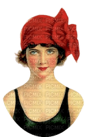 Vintage Woman red - PNG gratuit