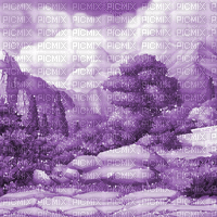 Y.A.M._Cartoons Landscape background purple - GIF animé gratuit