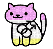 Twink Pride flag Neko Atsume cat - Free PNG