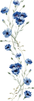 Blue flowers.Fleurs.Branch.Victoriabea - PNG gratuit