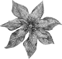 Christmas.Flower.Silver - PNG gratuit
