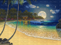 MMarcia glitter paisagem praia luar fond - Darmowy animowany GIF
