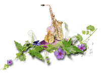 patymirabelle fleurs instrument musique - PNG gratuit