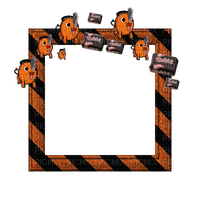 Small Orange/Black Frame - zdarma png
