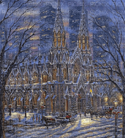 Rena Kirche Winter Hintergrund - безплатен png